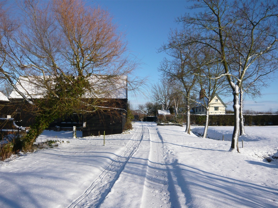 Entrance in the snow